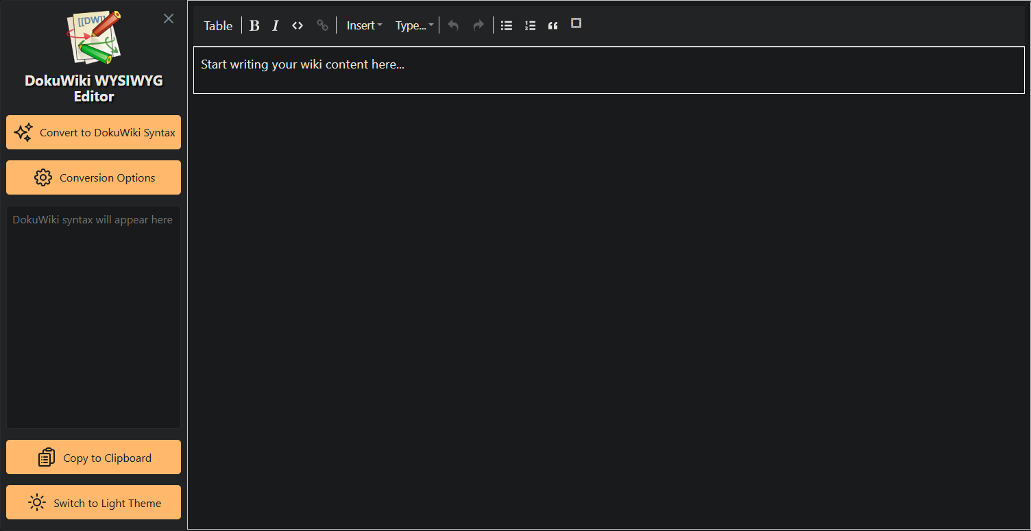 DokuWiki WYSIWYG Editor